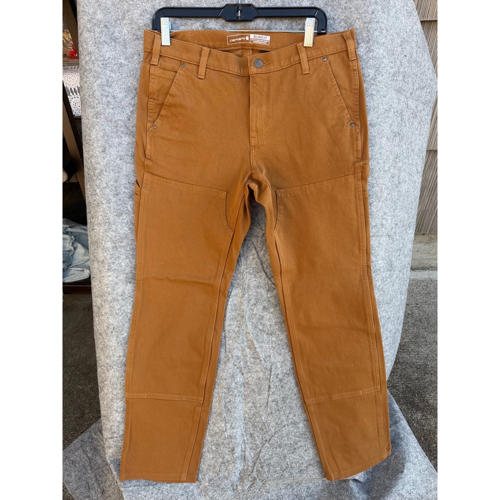 Carhartt Rugged Flex Relaxed Fit Double-Front Work Pants Brown BN4296-W 12 Tall